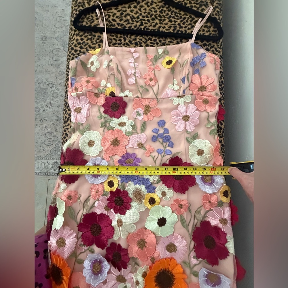 Storia Pink Floral Embroidered Mini Dress - Picture 7 of 12